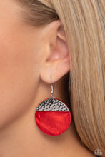 Load image into Gallery viewer, Paparazzi SHELL Out - Red Earrings