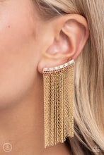 Load image into Gallery viewer, Paparazzi Feuding Fringe - Gold Earrings