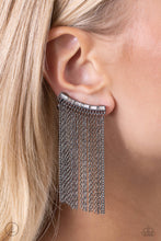 Load image into Gallery viewer, Paparazzi Feuding Fringe - Black Earrings