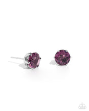Load image into Gallery viewer, Paparazzi Breathtaking Birthstone - Purple Earrings
