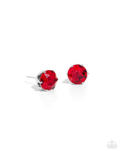 Load image into Gallery viewer, Paparazzi Breathtaking Birthstone - Red Earrings
