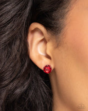 Load image into Gallery viewer, Paparazzi Breathtaking Birthstone - Red Earrings
