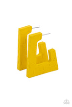 Load image into Gallery viewer, Paparazzi The Girl Next OUTDOOR - Yellow Hoop Earrings
