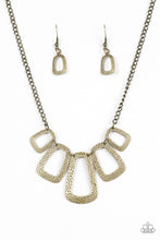 Load image into Gallery viewer, Paparazzi Nice FRAMEWORK! - Brass Necklace
