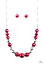 Load image into Gallery viewer, Take Note Red and Silver Necklace.
