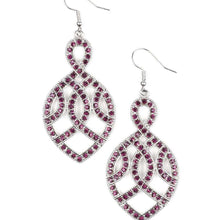 Load image into Gallery viewer, Paparazzi A Grand Statement - Purple Earrings.
