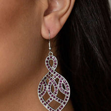 Load image into Gallery viewer, Paparazzi A Grand Statement - Purple Earrings.
