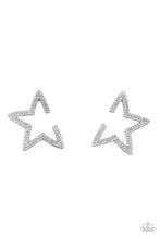 Load image into Gallery viewer, Star Player Black Post Earrings.
