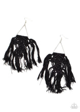 Load image into Gallery viewer, Paparazzi Modern Day Macrame - Black Earrings
