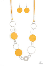 Load image into Gallery viewer, Paparazzi Sooner or LEATHER - Yellow Necklaces
