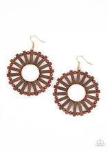 Load image into Gallery viewer, Paparazzi Solar Flare - Brown Earrings
