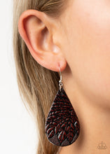 Load image into Gallery viewer, Paparazzi Everyone Remain PALM! - Brown Earrings
