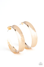 Load image into Gallery viewer, Paparazzi Fearlessly Flared - Gold Earrings
