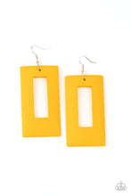 Load image into Gallery viewer, Paparazzi Totally Framed - Yellow Earrings
