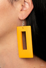 Load image into Gallery viewer, Paparazzi Totally Framed - Yellow Earrings
