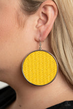 Load image into Gallery viewer, Paparazzi Wonderfully Woven - Yellow Earrings
