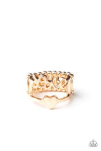 Load image into Gallery viewer, Paparazzi Heartstring Harmony - Gold Ring.
