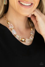 Load image into Gallery viewer, Paparazzi Iridescently Ice Queen - Gold Necklace
