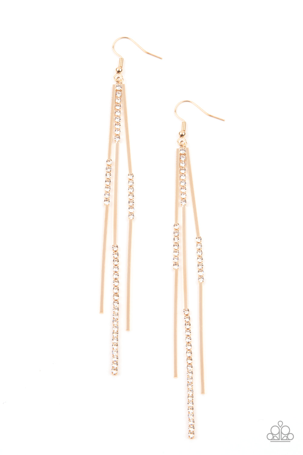 Paparazzi Dainty Dynamism - Gold Earrings
