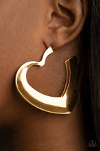 Load image into Gallery viewer, Paparazzi Heart-Racing Radiance - Gold Earrings
