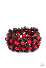 Load image into Gallery viewer, Paparazzi Tahiti Tourist - Red Bracelet
