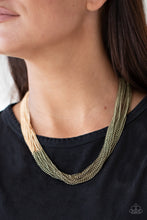 Load image into Gallery viewer, Paparazzi Metallic Merger - Brass Necklace
