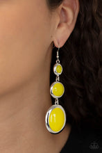 Load image into Gallery viewer, Paparazzi Retro Reality - Yellow Earrings
