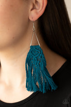 Load image into Gallery viewer, Paparazzi Modern Day Macrame - Blue Earrings
