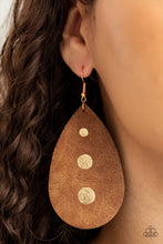 Load image into Gallery viewer, Paparazzi Rustic Torrent - Gold Earrings
