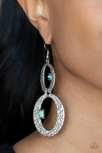 Load image into Gallery viewer, Paparazzi OVAL and OVAL Again - Green Earrings

