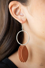 Load image into Gallery viewer, Paparazzi Leafy Laguna - Brown Earrings
