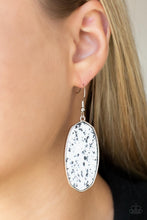 Load image into Gallery viewer, Paparazzi Stone Sculptures - White Earrings
