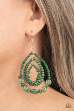 Load image into Gallery viewer, Paparazzi Prana Party - Green Earrings
