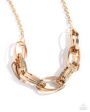 Load image into Gallery viewer, Paparazzi Fiercely Flexing - Gold Necklace
