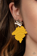 Load image into Gallery viewer, Paparazzi Crimped Couture - Yellow Earrings
