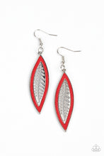 Load image into Gallery viewer, Paparazzi Leather Lagoon - Red Earrings
