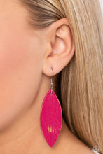 Load image into Gallery viewer, Paparazzi Leather Lounge - Pink Earrings
