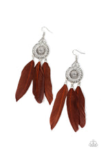 Load image into Gallery viewer, Paparazzi Pretty in PLUMES - Brown Earrings
