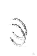 Load image into Gallery viewer, Paparazzi Flash Freeze - Silver Hoop Earrings
