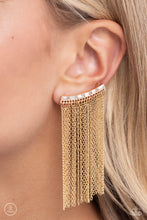 Load image into Gallery viewer, Paparazzi Feuding Fringe - Gold Earrings
