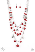 Load image into Gallery viewer, The Partygoer Red Necklace.
