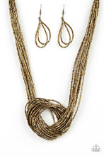 Load image into Gallery viewer, Knotted Knockout Brass Necklace.

