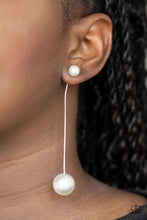 Load image into Gallery viewer, Paparazzi Extended Elegance - White Post Earring.
