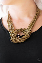 Load image into Gallery viewer, Knotted Knockout Brass Necklace.
