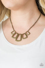 Load image into Gallery viewer, Paparazzi Nice FRAMEWORK! - Brass Necklace
