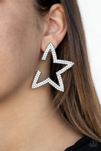 Load image into Gallery viewer, Star Player Black Post Earrings.
