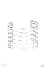 Load image into Gallery viewer, Keep Them on Edge Silver Bracelet.
