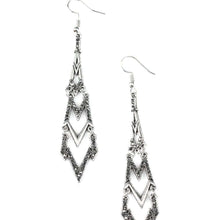 Load image into Gallery viewer, Electric Shimmer Black Earrings.

