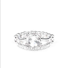 Load image into Gallery viewer, Center Stage Shimmer - White Ring.

